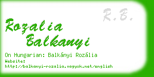 rozalia balkanyi business card