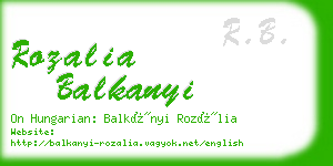 rozalia balkanyi business card